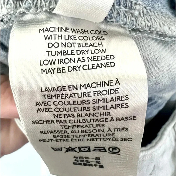 Anthropologie Pilcro Blue Tie Dye Frayed Hem High Rise Bermuda Shorts Size 25 - Picture 11 of 12